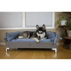 New Age Pet ECOFLEX Manhattan Raised Dog & Cat Bed With Cushion -Blue Buffalo || ROYAL CANIN || Wellness Sales 258197 PT7. AC SS1800 V1605225720