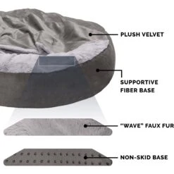 FurHaven Wave Covered Pillow Cat & Dog Bed -Blue Buffalo || ROYAL CANIN || Wellness Sales 258985 PT4. AC SS1800 V1604109812