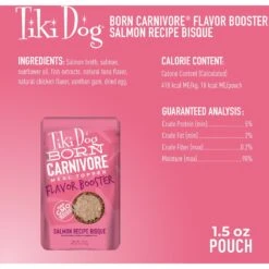 Tiki Dog Born Carnivore Flavor Booster Salmon Bisque Non-GMO Wet Dog Food Topper 14 Tiki Dog Born Carnivore Flavor Booster Salmon Bisque Non-GMO Wet Dog Food Topper -Blue Buffalo || ROYAL CANIN || Wellness Sales 259164 PT3. AC SS1800 V1701796141