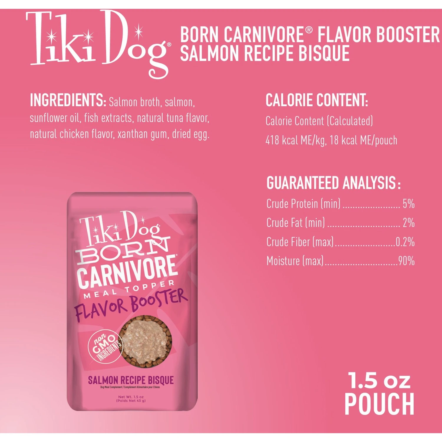Tiki Dog Born Carnivore Flavor Booster Salmon Bisque Non-GMO Wet Dog Food Topper 6 Tiki Dog Born Carnivore Flavor Booster Salmon Bisque Non-GMO Wet Dog Food Topper - Image 4