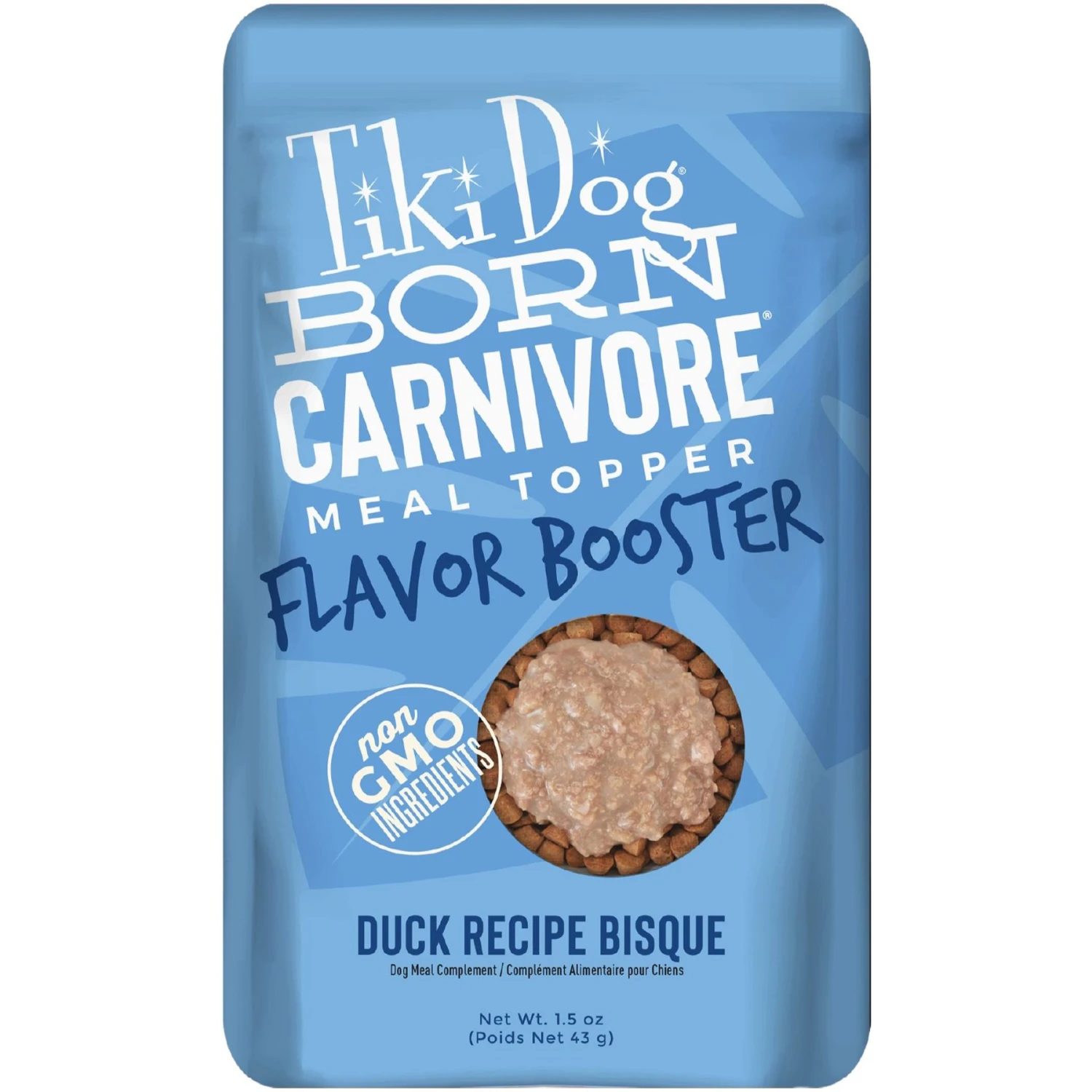 Tiki Dog Born Carnivore Flavor Booster Duck Bisque Non-GMO Wet Dog Food Topper 3 Tiki Dog Born Carnivore Flavor Booster Duck Bisque Non-GMO Wet Dog Food Topper