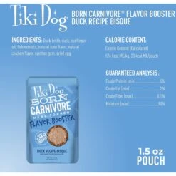 Tiki Dog Born Carnivore Flavor Booster Duck Bisque Non-GMO Wet Dog Food Topper 14 Tiki Dog Born Carnivore Flavor Booster Duck Bisque Non-GMO Wet Dog Food Topper -Blue Buffalo || ROYAL CANIN || Wellness Sales 259166 PT3. AC SS1800 V1701796131
