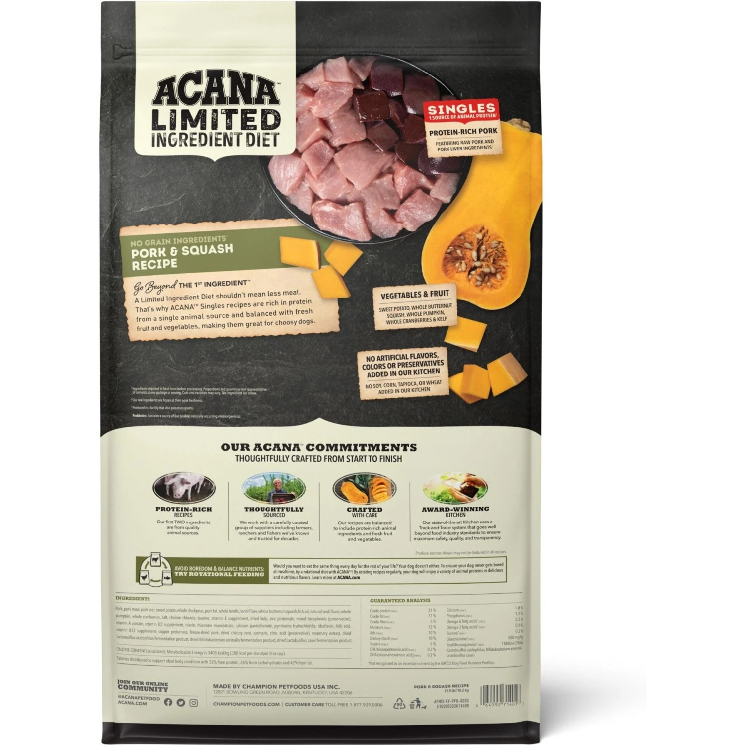 ACANA Singles Limited Ingredient Diet Pork & Squash Recipe Grain-Free Dry Dog Food 4 ACANA Singles Limited Ingredient Diet Pork & Squash Recipe Grain-Free Dry Dog Food - Image 2