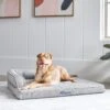 Frisco Faux Linen Corner Personalized Bolster Dog Bed W/Removable Cover, Harbour Blue, XL -Blue Buffalo || ROYAL CANIN || Wellness Sales 262161 MAIN. AC SS1800 V1615828300