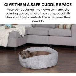 FurHaven Luxury Faux Fur Self-Warming Hi-Lo Donut Cat & Dog Bed -Blue Buffalo || ROYAL CANIN || Wellness Sales 262932 PT7. AC SS1800 V1606798329