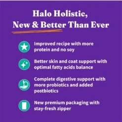 Halo Holistic Vegan Complete Digestive Health Plant-Based Recipe With Kelp Adult Formula Dry Dog Food 12 Halo Holistic Vegan Complete Digestive Health Plant-Based Recipe With Kelp Adult Formula Dry Dog Food -Blue Buffalo || ROYAL CANIN || Wellness Sales 263687 PT3. AC SS1800 V1675440121