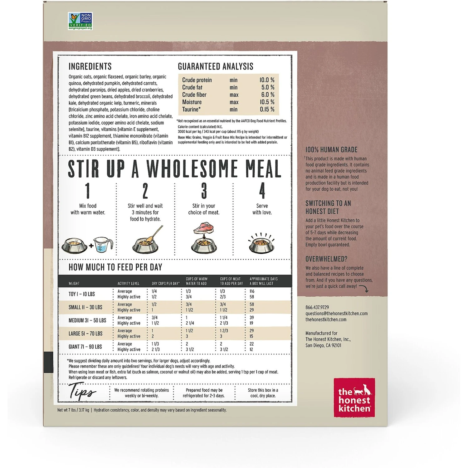 The Honest Kitchen Whole Grain, Veggie & Fruit Base Mix Dehydrated Dog Food 4 The Honest Kitchen Whole Grain, Veggie & Fruit Base Mix Dehydrated Dog Food - Image 2