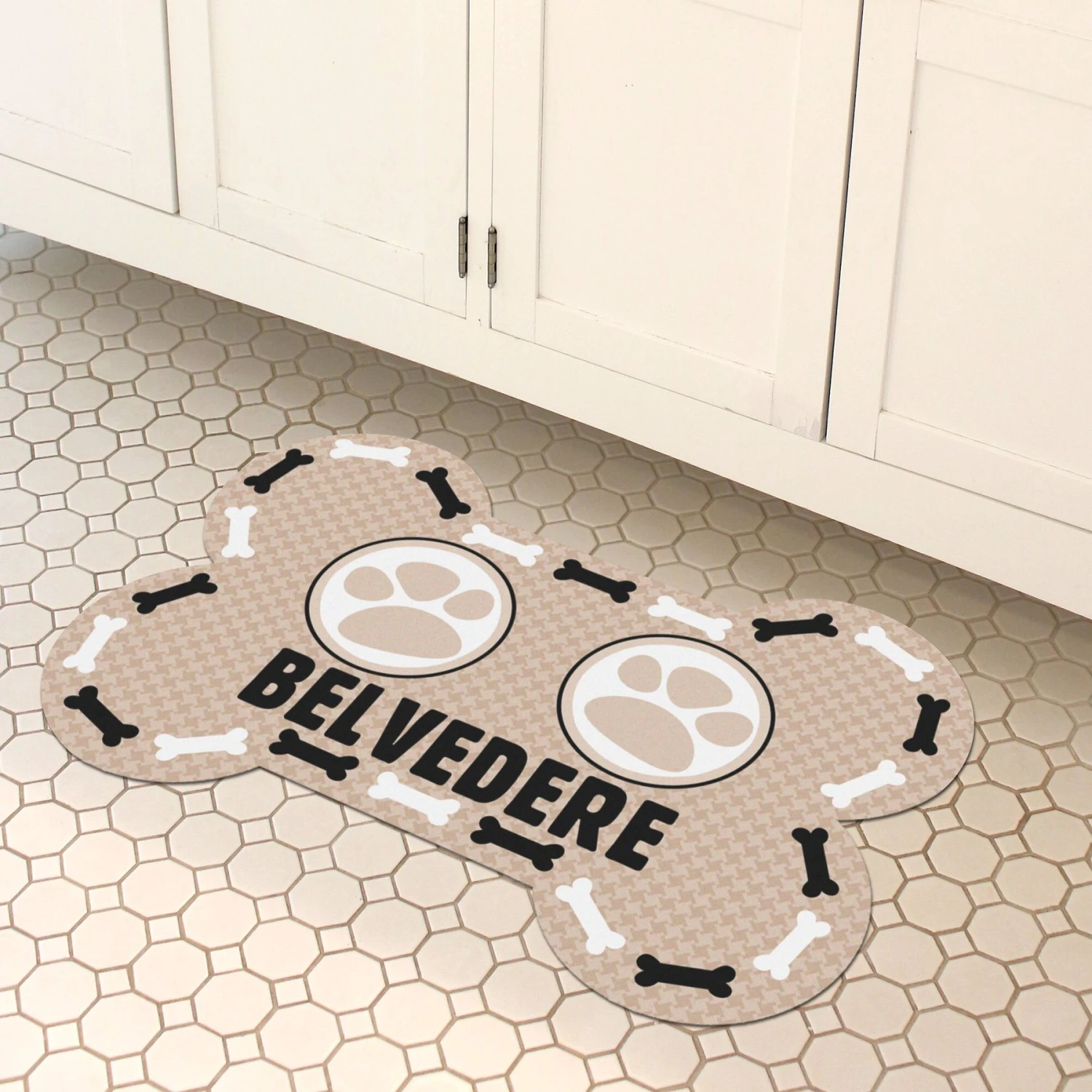 Bungalow Flooring Dog Bone Bowls Personalized Dog Placemat 5 Bungalow Flooring Dog Bone Bowls Personalized Dog Placemat - Image 3