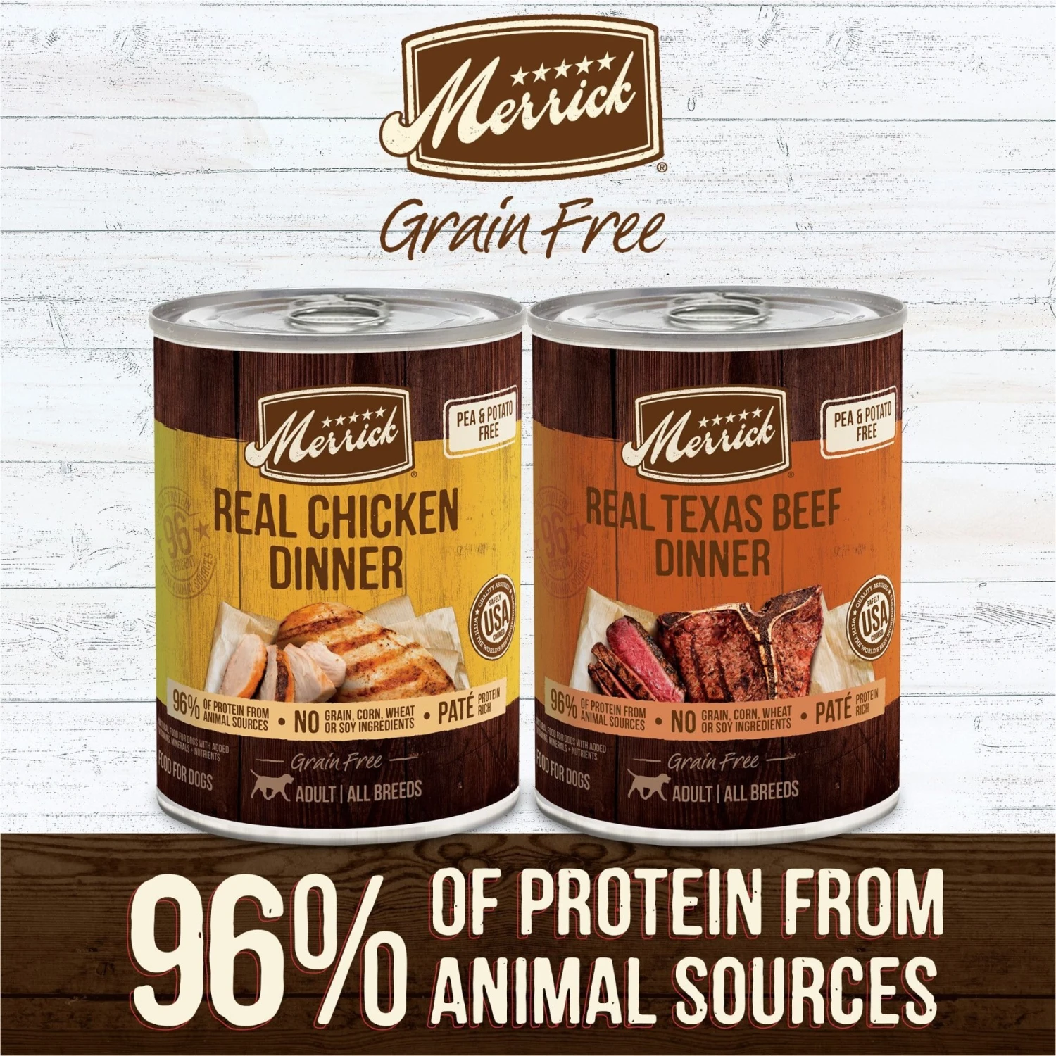Merrick Grain-Free Real Texas Beef & Chicken Dinner Variety Pack Wet Dog Food, 12.7-oz Can, Case Of 12 7 Merrick Grain-Free Real Texas Beef & Chicken Dinner Variety Pack Wet Dog Food, 12.7-oz Can, Case Of 12 - Image 5