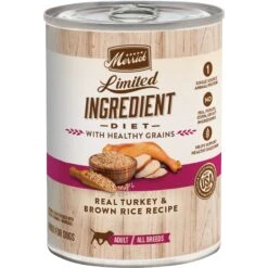 Merrick Limited Ingredient Diet Turkey & Brown Rice Recipe Wet Dog Food, 12.7-oz Can, Case Of 12