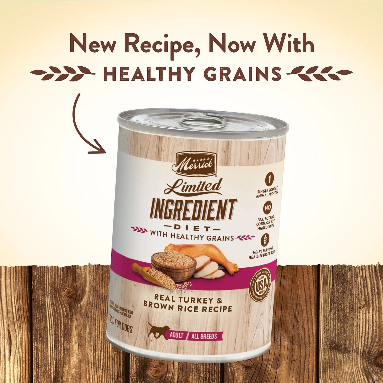 Merrick Limited Ingredient Diet Turkey & Brown Rice Recipe Wet Dog Food, 12.7-oz Can, Case Of 12 4 Merrick Limited Ingredient Diet Turkey & Brown Rice Recipe Wet Dog Food, 12.7-oz Can, Case Of 12 - Image 2