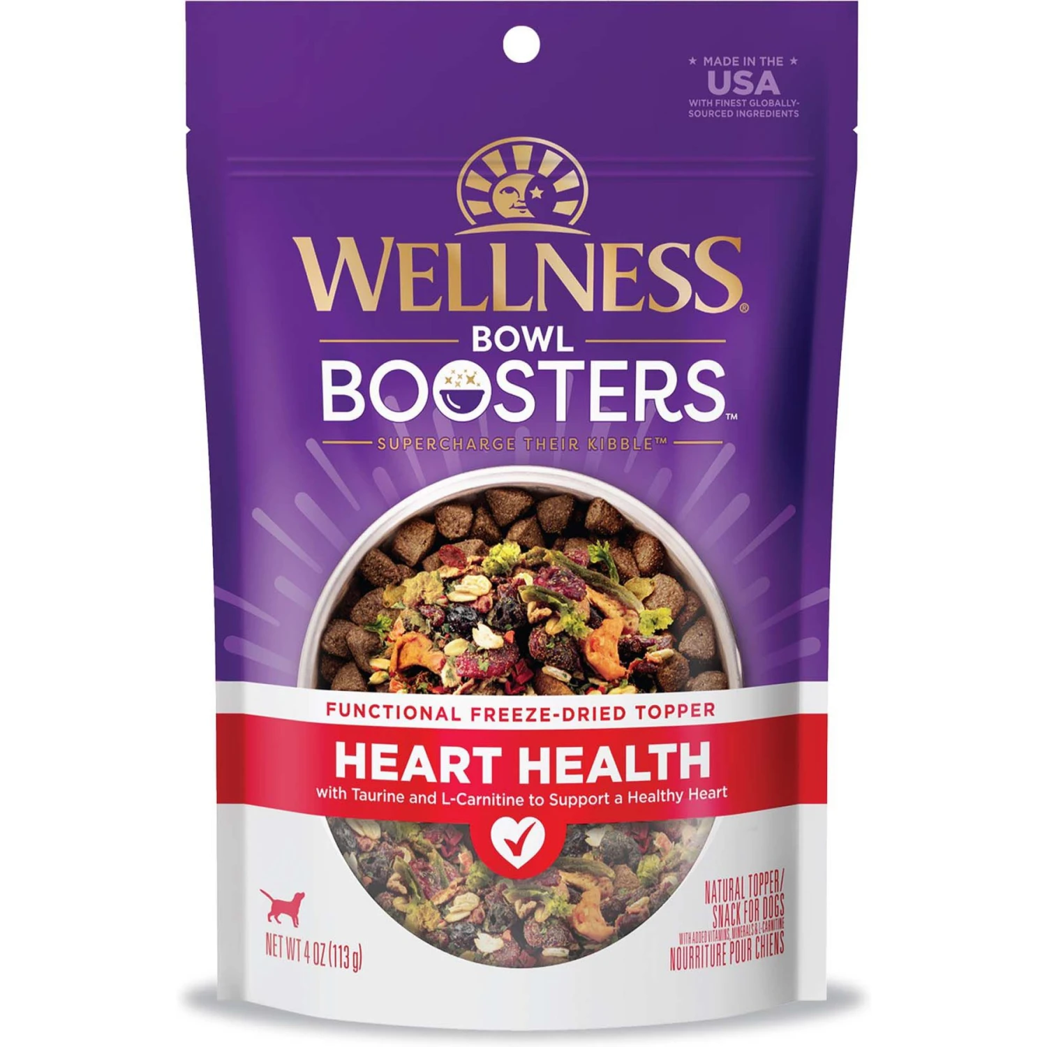 Wellness CORE Bowl Boosters Heart Health Dry Dog Food Topper, 4-oz Bag 3 Wellness CORE Bowl Boosters Heart Health Dry Dog Food Topper, 4-oz Bag