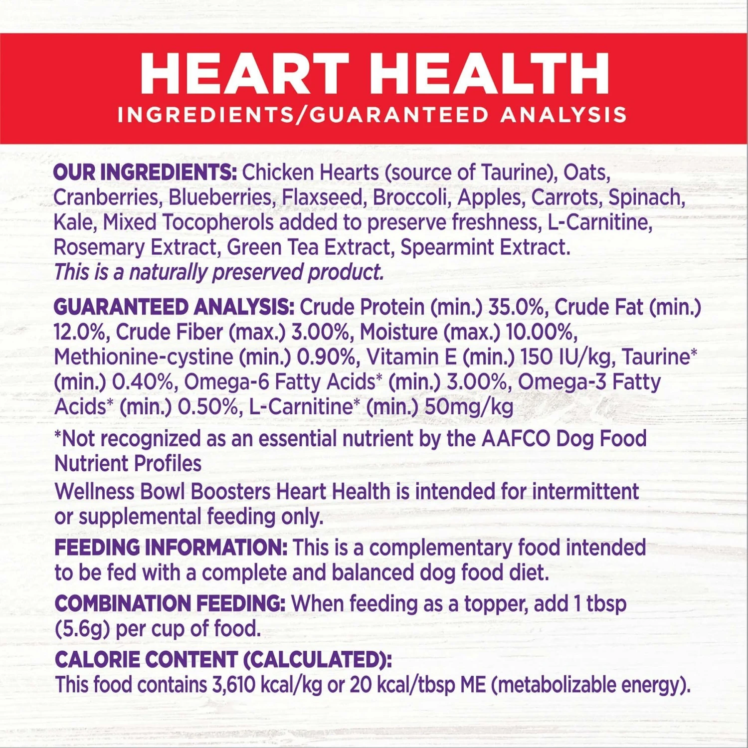 Wellness CORE Bowl Boosters Heart Health Dry Dog Food Topper, 4-oz Bag 10 Wellness CORE Bowl Boosters Heart Health Dry Dog Food Topper, 4-oz Bag - Image 8