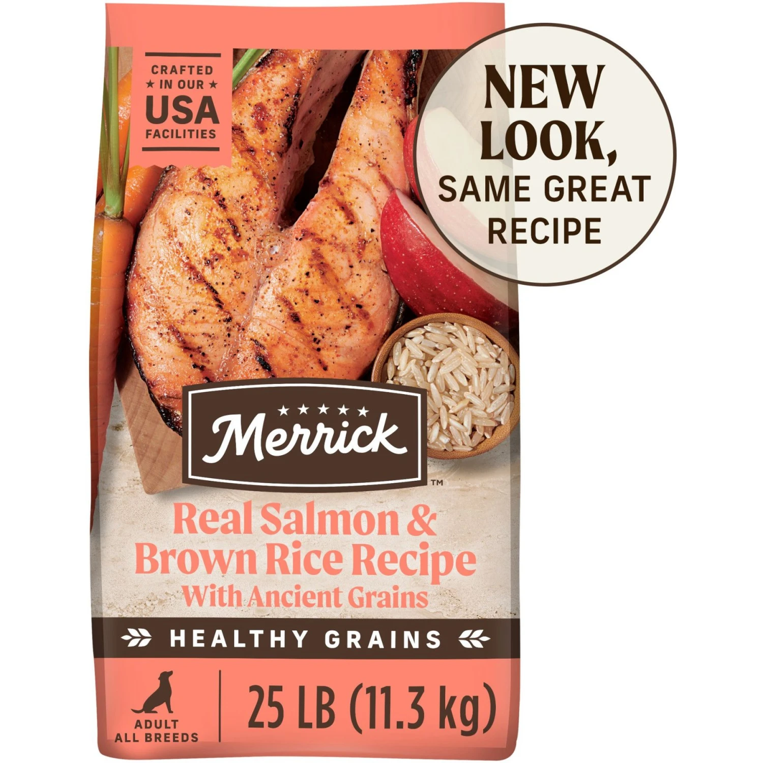 Merrick Healthy Grains Real Salmon & Brown Rice Recipe With Ancient Grains Dry Dog Food 3 Merrick Healthy Grains Real Salmon & Brown Rice Recipe With Ancient Grains Dry Dog Food
