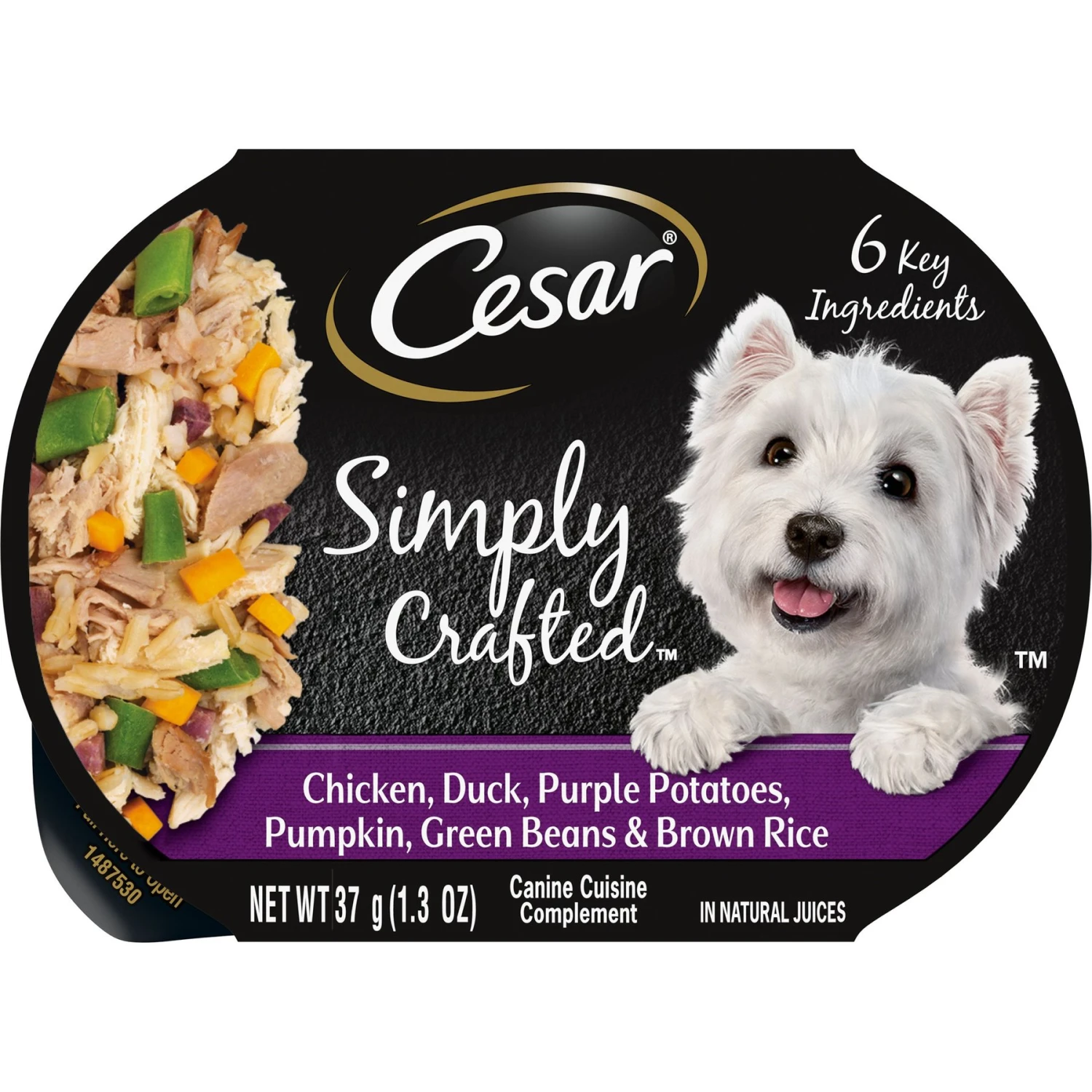 Cesar Simply Crafted Chicken, Duck, Purple Potatoes, Pumpkin, Green Beans & Brown Rice Adult Wet Dog Food Meal Topper 3 Cesar Simply Crafted Chicken, Duck, Purple Potatoes, Pumpkin, Green Beans & Brown Rice Adult Wet Dog Food Meal Topper