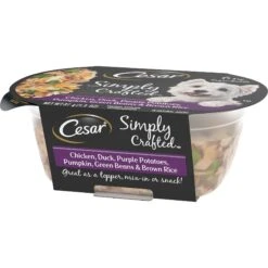 Cesar Simply Crafted Chicken, Duck, Purple Potatoes, Pumpkin, Green Beans & Brown Rice Adult Wet Dog Food Meal Topper 13 Cesar Simply Crafted Chicken, Duck, Purple Potatoes, Pumpkin, Green Beans & Brown Rice Adult Wet Dog Food Meal Topper -Blue Buffalo || ROYAL CANIN || Wellness Sales 265562 PT2. AC SS1800 V1695650080