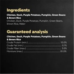 Cesar Simply Crafted Chicken, Duck, Purple Potatoes, Pumpkin, Green Beans & Brown Rice Adult Wet Dog Food Meal Topper 16 Cesar Simply Crafted Chicken, Duck, Purple Potatoes, Pumpkin, Green Beans & Brown Rice Adult Wet Dog Food Meal Topper -Blue Buffalo || ROYAL CANIN || Wellness Sales 265562 PT5. AC SS1800 V1695738930