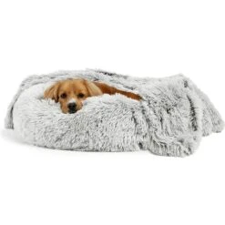 Best Friends By Sheri The Original Calming Donut Dog Bed & Throw Dog Blanket