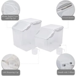 Hanamya BPA Free Pet Food Storage Container & Measuring Cup -Blue Buffalo || ROYAL CANIN || Wellness Sales 268711 PT2. AC SS1800 V1611092191