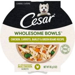 Cesar Wholesome Bowls Chicken, Carrots, Barley & Green Beans Recipe Small Breed Adult Wet Dog Food