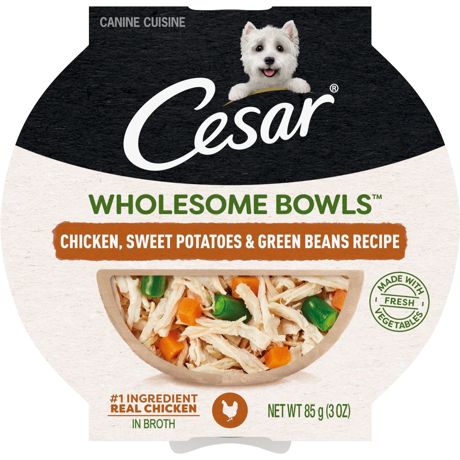 Cesar Wholesome Bowls Chicken, Sweet Potato & Green Beans Recipe Small Breed Adult Wet Dog Food 3 Cesar Wholesome Bowls Chicken, Sweet Potato & Green Beans Recipe Small Breed Adult Wet Dog Food