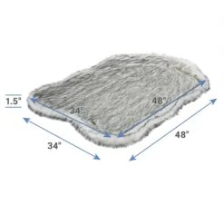 Frisco Faux Fur Orthopedic Pelt Pillow Dog Bed W/Removable Cover -Blue Buffalo || ROYAL CANIN || Wellness Sales 270878 PT1. AC SS1800 V1626358881