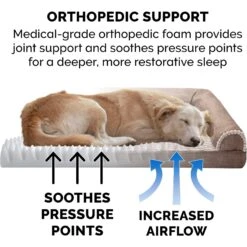 FurHaven Luxe Fur & Performance Linen Orthopedic Sofa Cat & Dog Bed With Removable Cover -Blue Buffalo || ROYAL CANIN || Wellness Sales 271747 PT6. AC SS1800 V1612490769