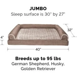 FurHaven Luxe Fur & Performance Linen Memory Top Sofa Cat & Dog Bed With Removable Cover -Blue Buffalo || ROYAL CANIN || Wellness Sales 271757 PT4. AC SS1800 V1690220664