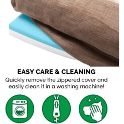 FurHaven Luxe Fur & Performance Linen Cooling Gel Top Sofa Cat & Dog Bed With Removable Cover -Blue Buffalo || ROYAL CANIN || Wellness Sales 271766 PT7. AC SS1800 V1612480635