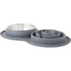 Frisco Silicone Stainless Steel Double Diner Slow Feeder Dog & Cat Bowl, Grey, 3 Cup -Blue Buffalo || ROYAL CANIN || Wellness Sales 277549 MAIN. AC SS1800 V1627933934