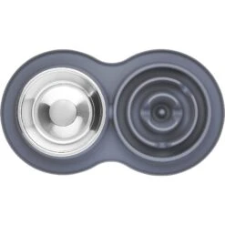 Frisco Silicone Stainless Steel Double Diner Slow Feeder Dog & Cat Bowl, Grey, 3 Cup -Blue Buffalo || ROYAL CANIN || Wellness Sales 277549 PT4. AC SS1800 V1627935299