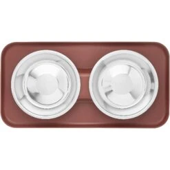 Frisco Silicone Stainless Steel Double Diner Dog & Cat Bowl, Brown -Blue Buffalo || ROYAL CANIN || Wellness Sales 277551 PT4. AC SS1800 V1627935079
