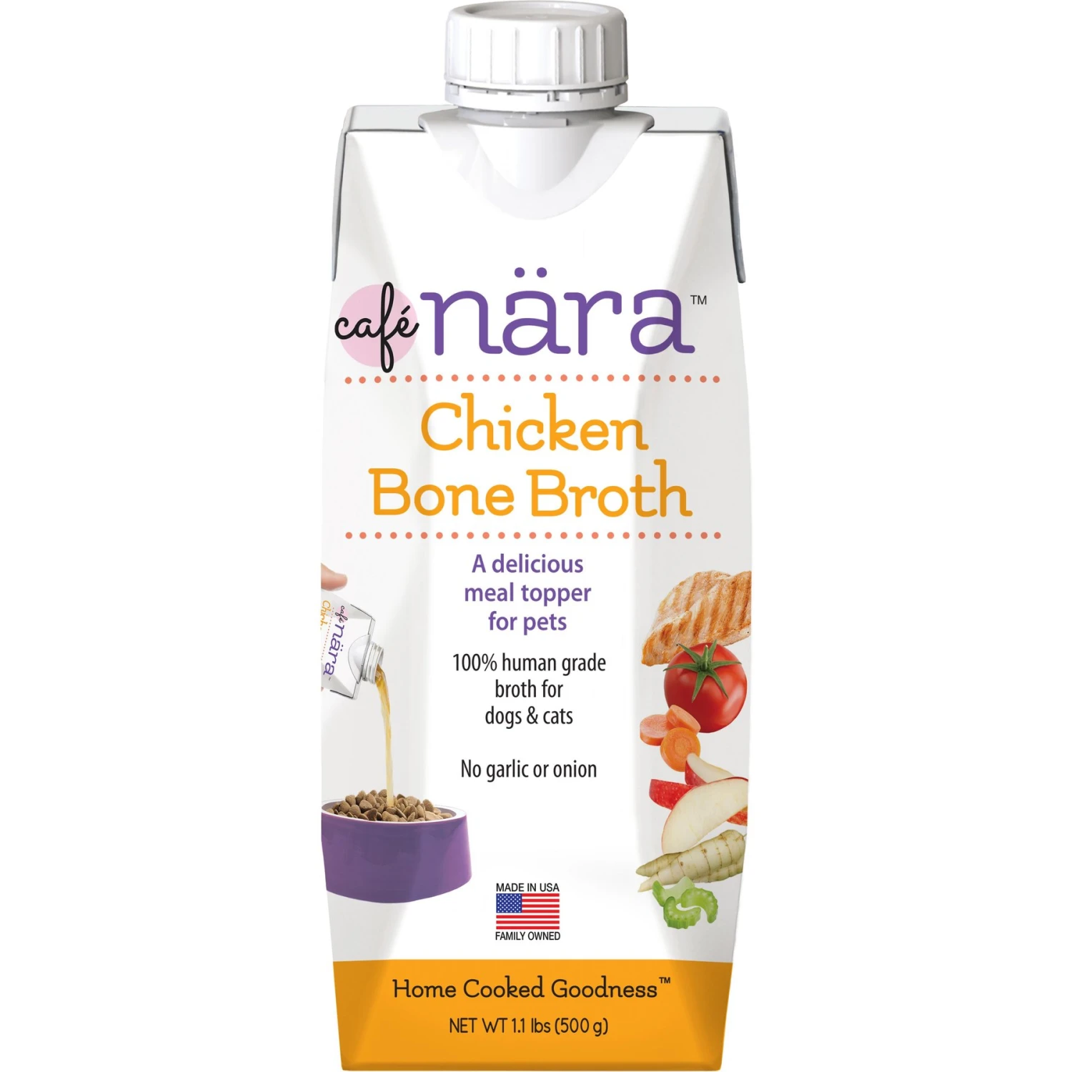 Cafe Nara Chicken Broth Grain-Free Dog & Cat Wet Food Topper, 1.1-lb Bottle 3 Cafe Nara Chicken Broth Grain-Free Dog & Cat Wet Food Topper, 1.1-lb Bottle