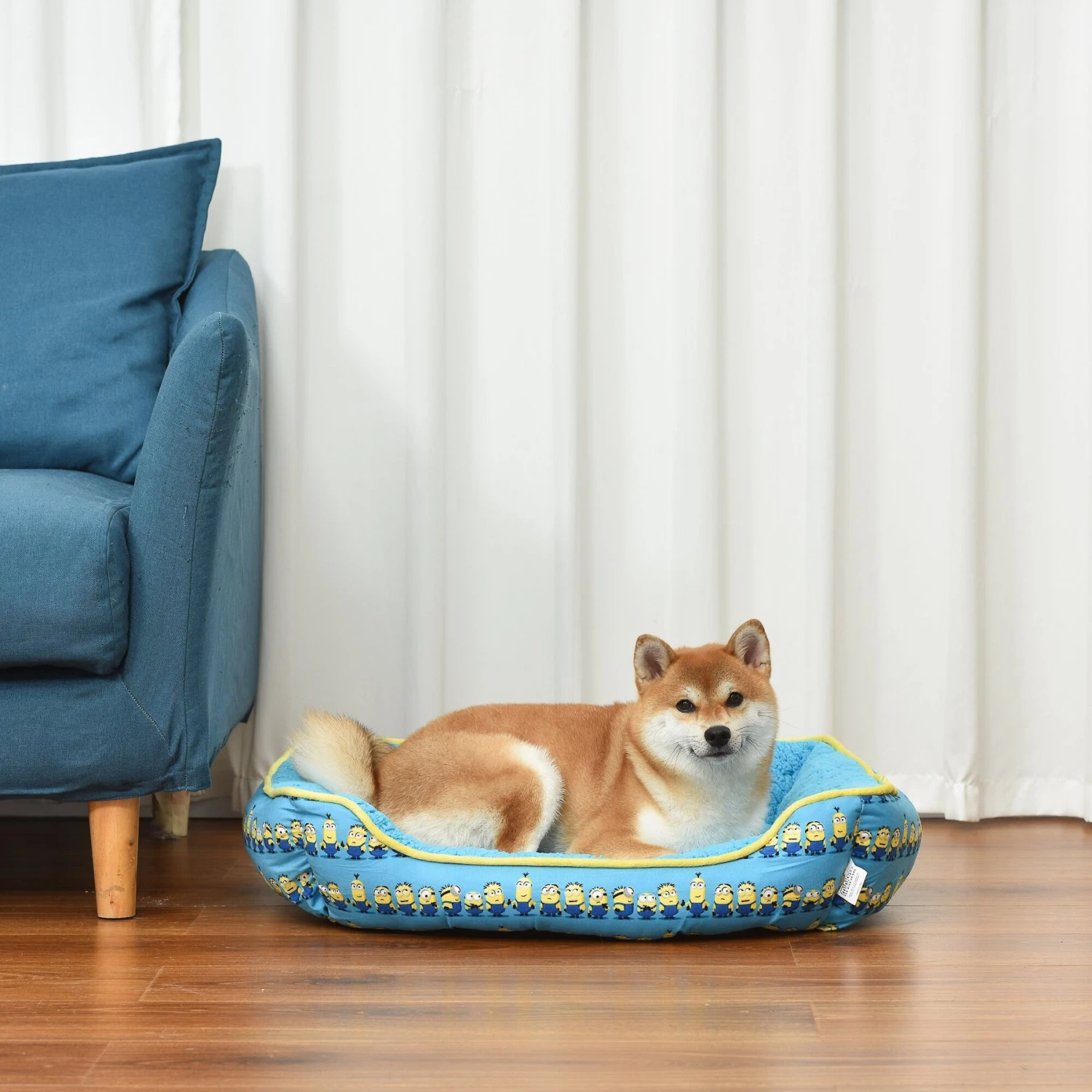 Fetch For Pets Minions Minions In A Row Cuddler Dog Bed, Blue 8 Fetch For Pets Minions Minions In A Row Cuddler Dog Bed, Blue - Image 6