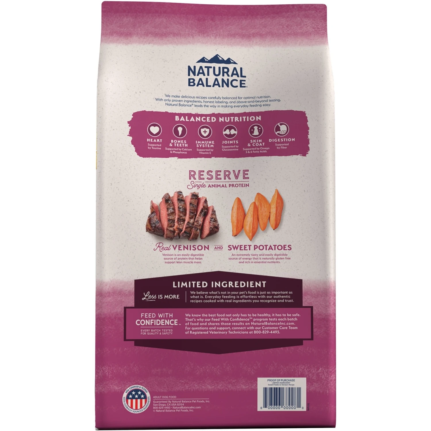Natural Balance Limited Ingredient Reserve Grain-Free Sweet Potato & Venison Recipe Dry Dog Food 4 Natural Balance Limited Ingredient Reserve Grain-Free Sweet Potato & Venison Recipe Dry Dog Food - Image 2