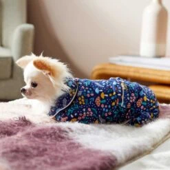 Wagatude Woodland Garden Print Dog Pajamas -Blue Buffalo || ROYAL CANIN || Wellness Sales 282107 PT4. AC SS1800 V1637727391