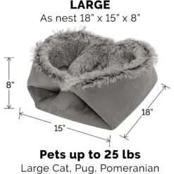 FurHaven Self-Warming Convertible Cuddle Mat Bolster Cat & Dog Bed -Blue Buffalo || ROYAL CANIN || Wellness Sales 285729 PT4. AC SS1800 V1617229063