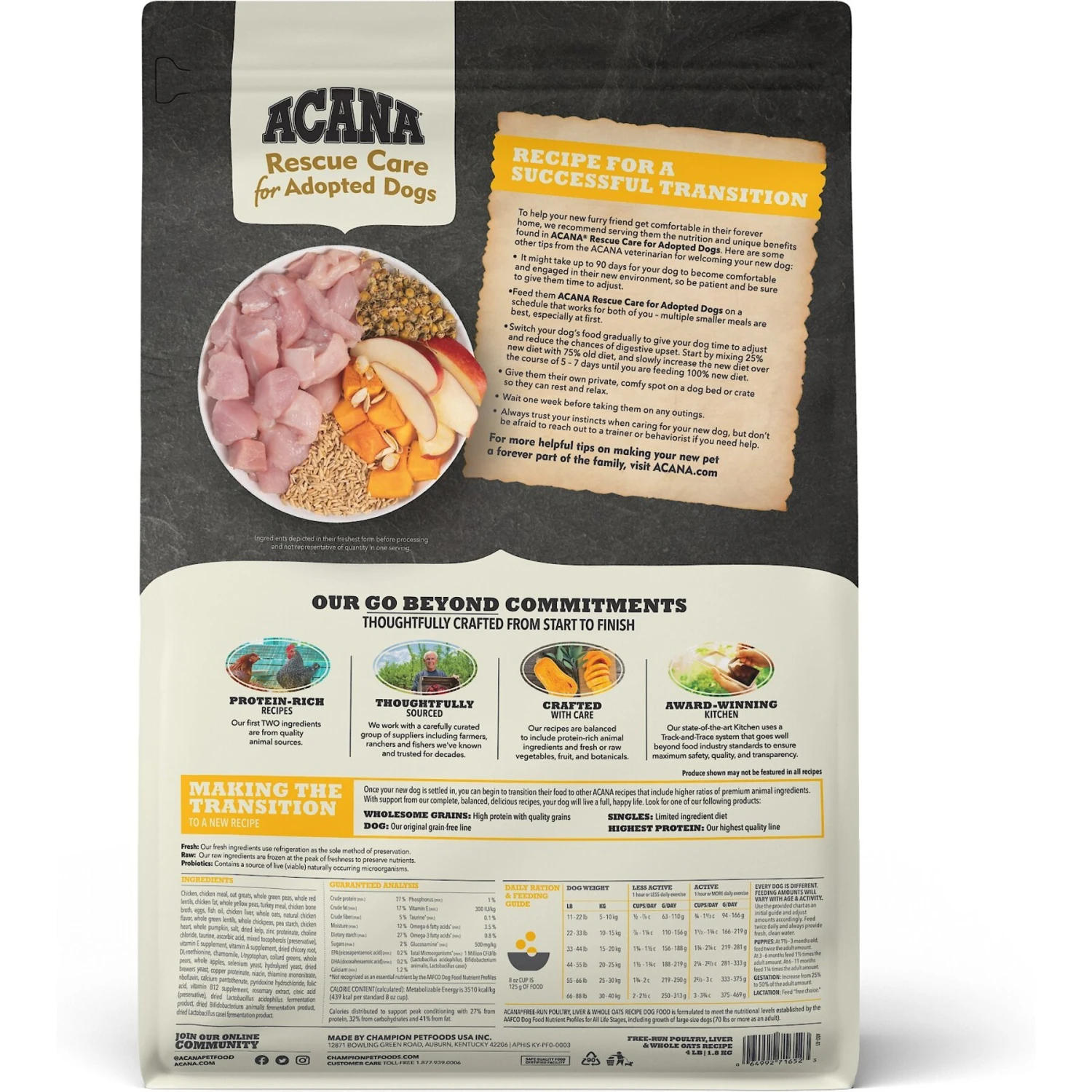 ACANA Rescue Care For Adopted Dogs Poultry Sensitive Digestion Dry Dog Food 4 ACANA Rescue Care For Adopted Dogs Poultry Sensitive Digestion Dry Dog Food - Image 2