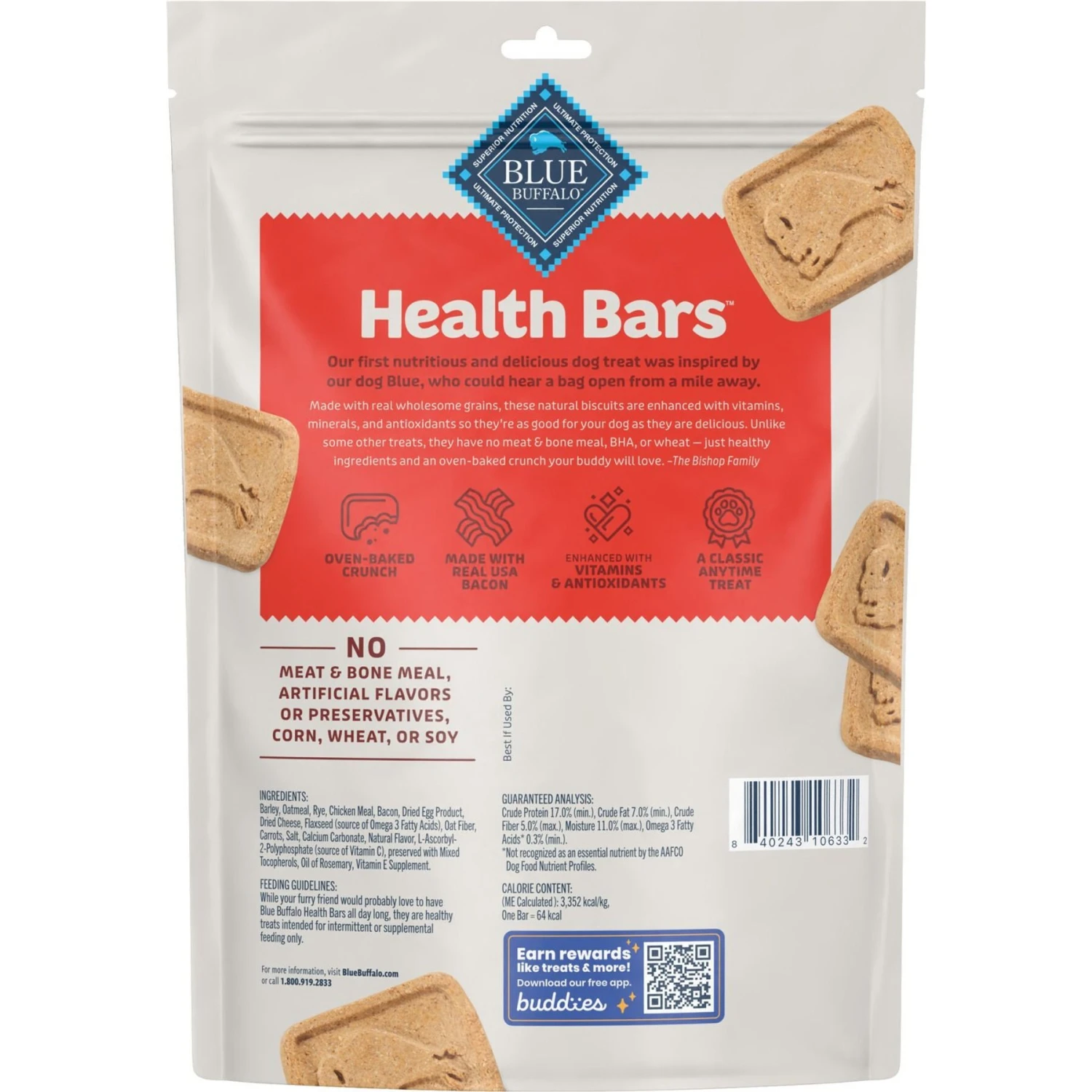 Blue Buffalo Life Protection Formula Adult Lamb & Brown Rice Recipe Dry Dog Food & Blue Buffalo Health Bars Baked With Bacon, Egg & Cheese Dog Treats 9 Blue Buffalo Life Protection Formula Adult Lamb & Brown Rice Recipe Dry Dog Food & Blue Buffalo Health Bars Baked With Bacon, Egg & Cheese Dog Treats - Image 7