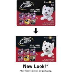 Cesar Steak Lovers Variety Pack Small Breed Adult Wet Dog Food Trays & Bones & Chews All Natural Grain-Free Jerky Made With Real Beef Dog Treats -Blue Buffalo || ROYAL CANIN || Wellness Sales 292844 PT3. AC SS1800 V1620011236