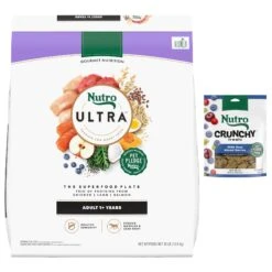 Nutro Ultra High Protein Adult Dry Dog Food & Nutro Crunchy With Real Mixed Berries Dog Treats