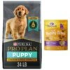 Purina Pro Plan High Protein Chicken & Rice Formula Dry Puppy Food & Wellness Soft Puppy Bites Lamb & Salmon Recipe Grain-Free Natural Dog Treats