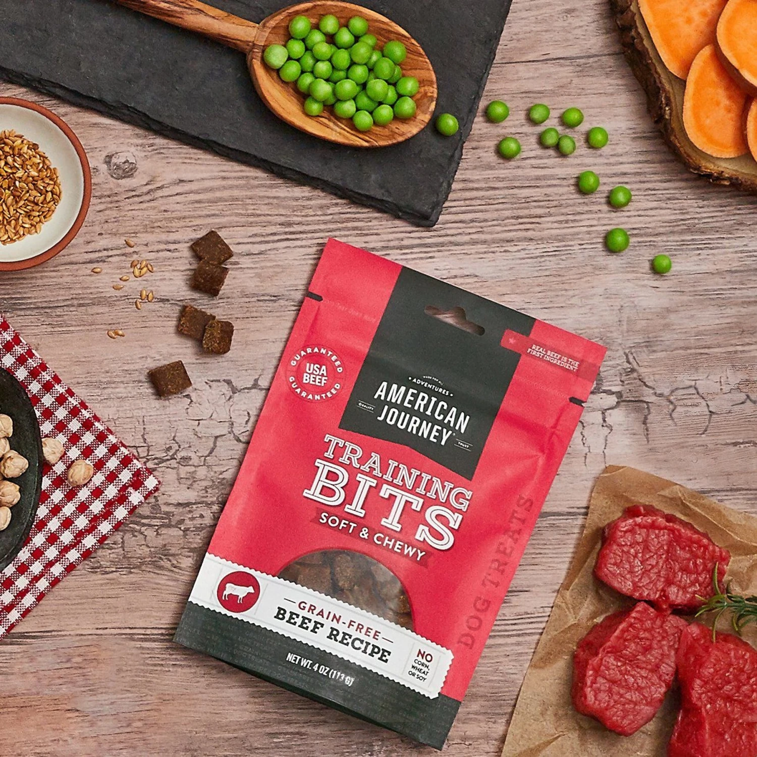 Purina Pro Plan High Protein Chicken & Rice Formula Large Breed Dry Puppy Food & American Journey Beef Recipe Grain-Free Soft & Chewy Training Bits Dog Treats 6 Purina Pro Plan High Protein Chicken & Rice Formula Large Breed Dry Puppy Food & American Journey Beef Recipe Grain-Free Soft & Chewy Training Bits Dog Treats - Image 4