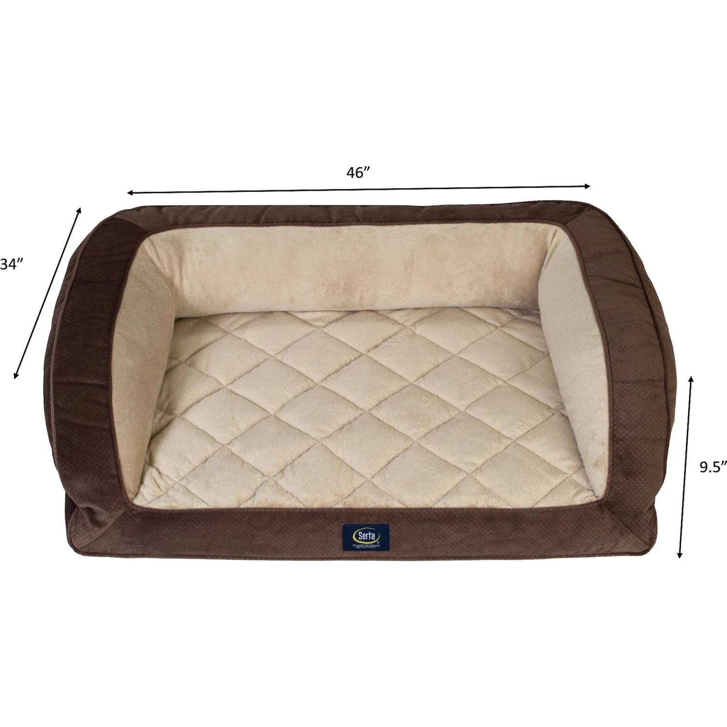 Serta Quilted Couch Cat & Dog Bed, X-Large 6 Serta Quilted Couch Cat & Dog Bed, X-Large - Image 4