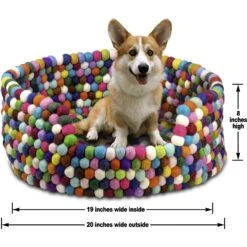 Durkha Premium Felt Bolster Dog Bed -Blue Buffalo || ROYAL CANIN || Wellness Sales 296489 PT3. AC SS1800 V1633639879