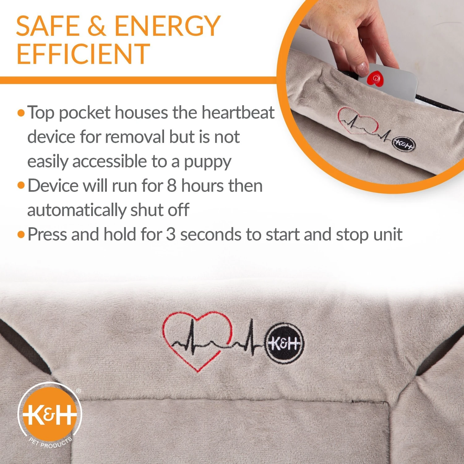 K&H Pet Products Mother's Heartbeat Fleece Puppy Crate Pad 6 K&H Pet Products Mother's Heartbeat Fleece Puppy Crate Pad - Image 4