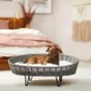 Frisco Elevated Rectangle Wicker Dog & Cat Bed With Eyelash Faux Fur Cushion -Blue Buffalo || ROYAL CANIN || Wellness Sales 296679 MAIN. AC SS1800 V1633727657