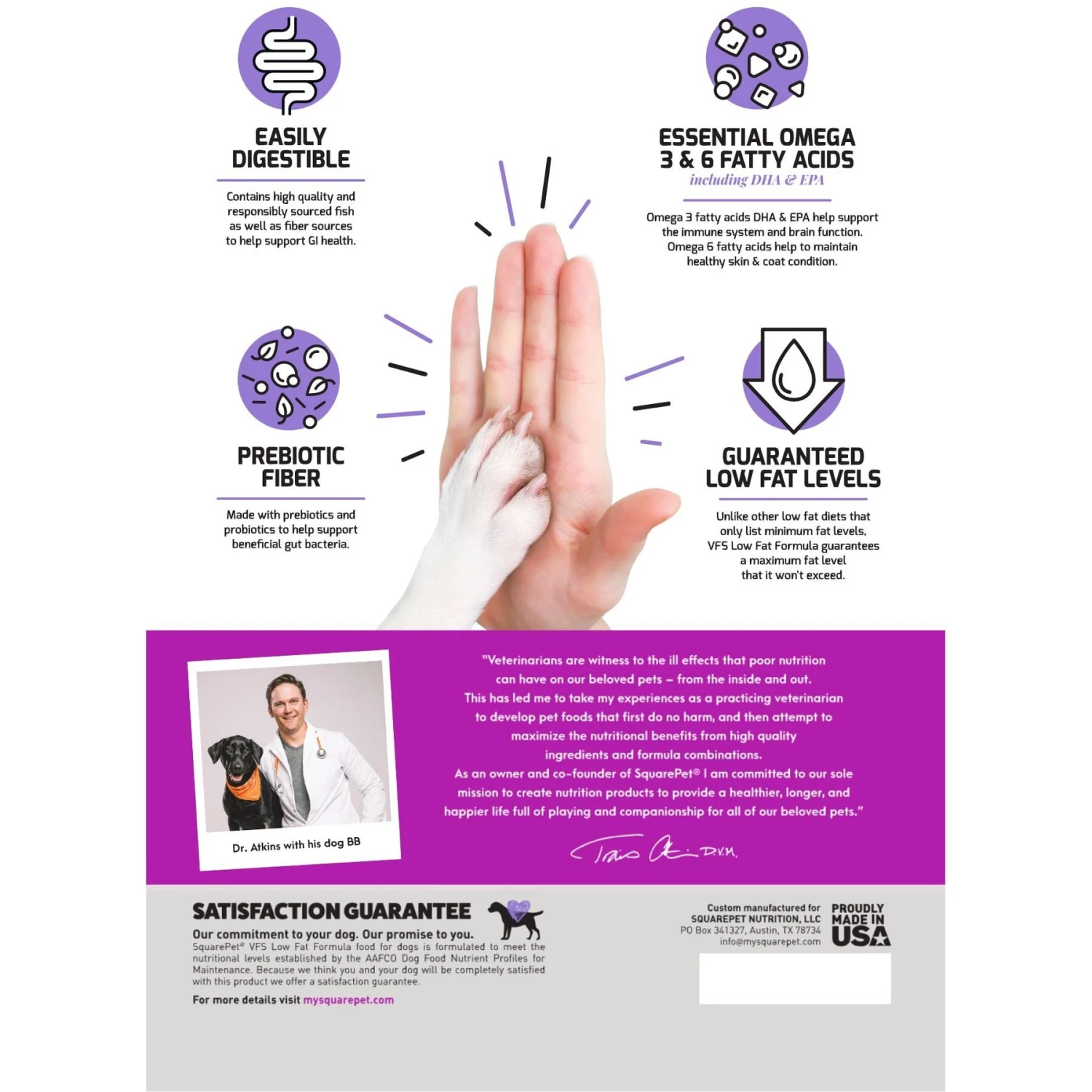 SquarePet VFS Digestive Support Low Fat Formula Dry Dog Food 4 SquarePet VFS Digestive Support Low Fat Formula Dry Dog Food - Image 2