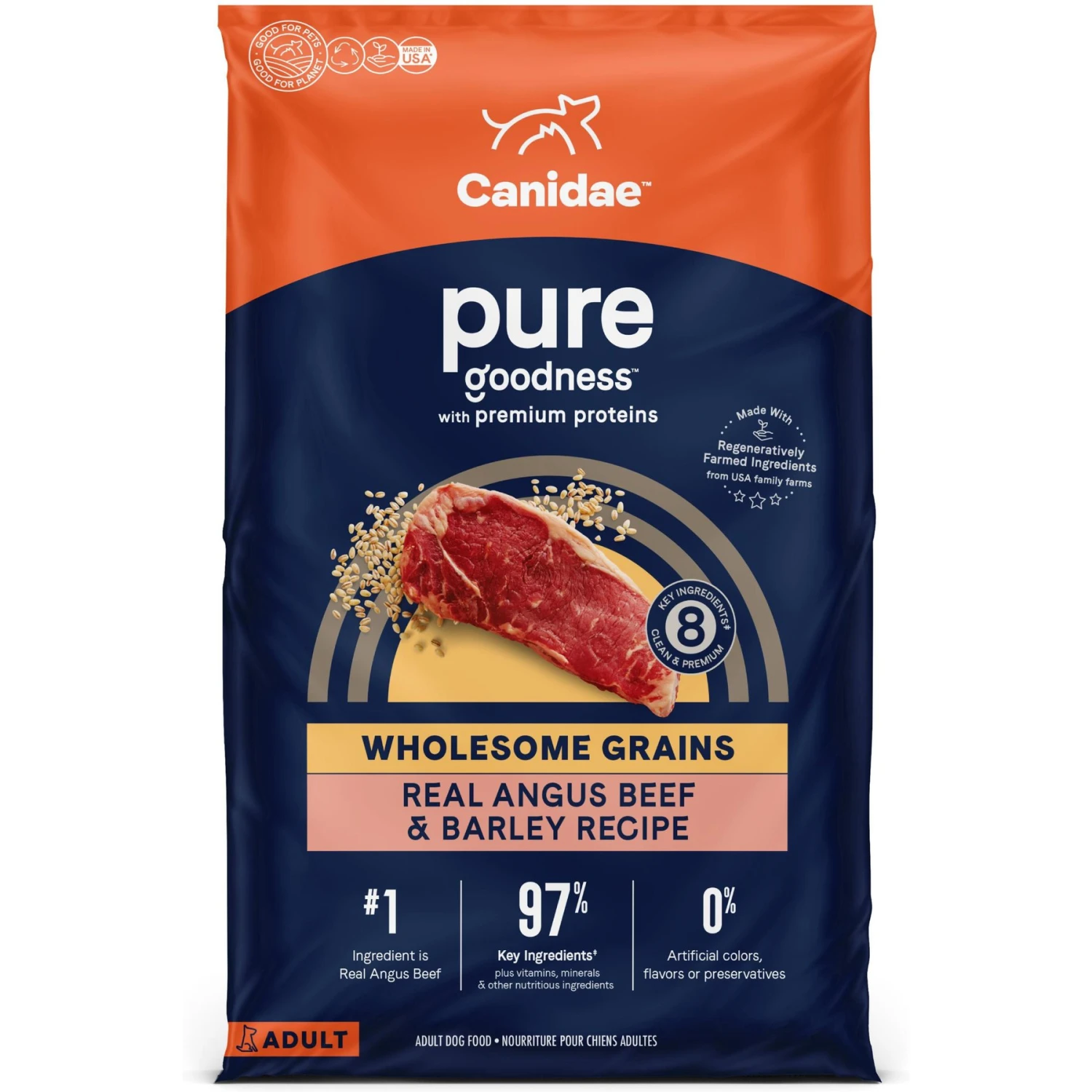 CANIDAE PURE With Wholesome Grains Real Beef & Barley Recipe Adult Dry Dog Food 3 CANIDAE PURE With Wholesome Grains Real Beef & Barley Recipe Adult Dry Dog Food