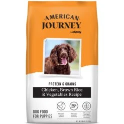American Journey Protein & Grains Puppy Chicken, Brown Rice & Vegetables Recipe Dog Food & American Journey Beef Recipe Grain-Free Soft & Chewy Training Bits Dog Treats 16 American Journey Protein & Grains Puppy Chicken, Brown Rice & Vegetables Recipe Dog Food & American Journey Beef Recipe Grain-Free Soft & Chewy Training Bits Dog Treats -Blue Buffalo || ROYAL CANIN || Wellness Sales 297674 PT5. AC SS1800 V1666812448